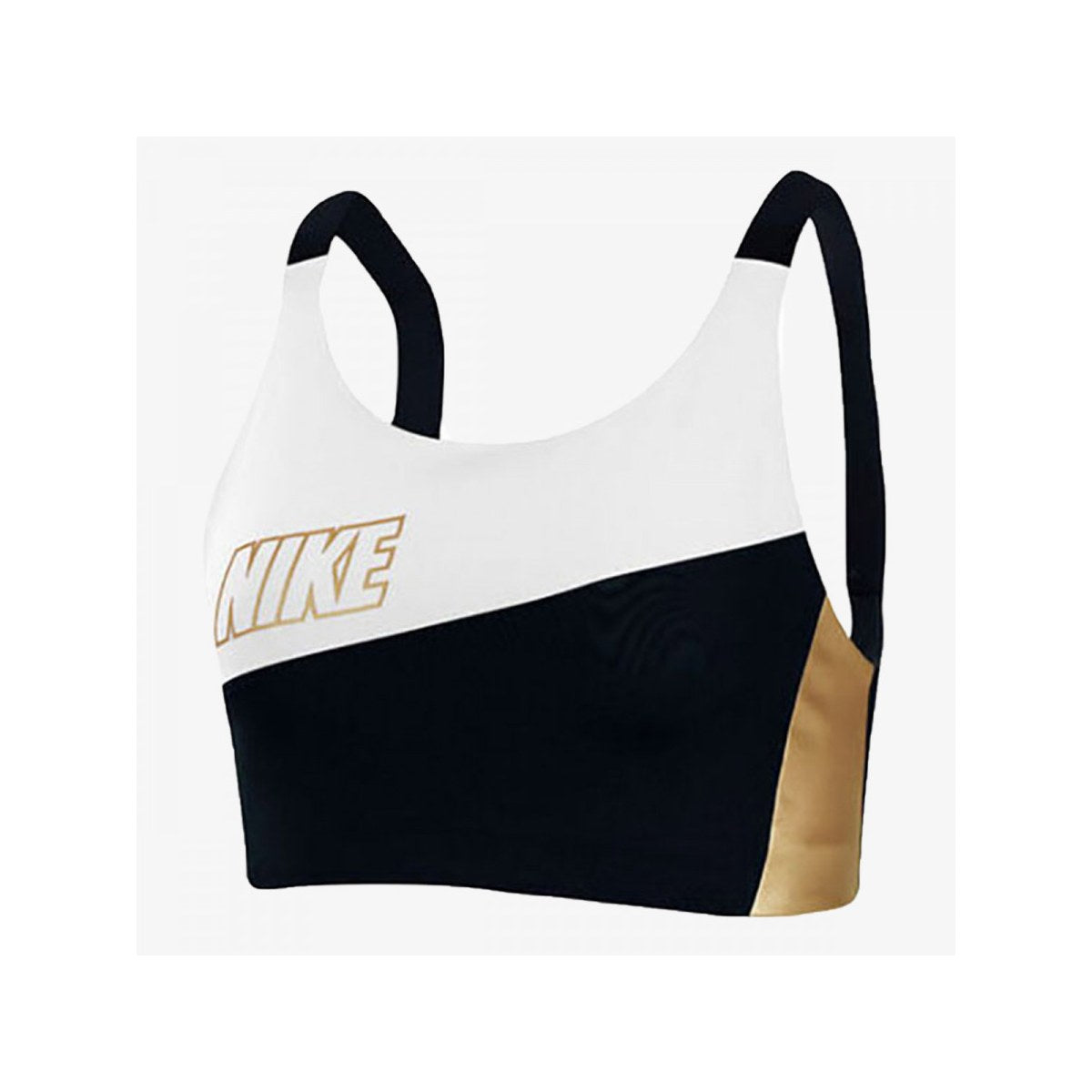 NIKE PETO NIKE SWOOSH MTLC LOGO BRA PAD XS